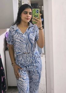 Blue Patterned Co-ord Set