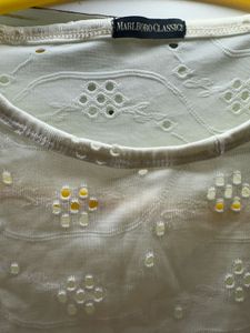 Off-Shoulder Eyelet Top