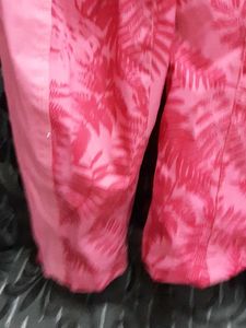 Pink Fern Print Hooded Jacket
