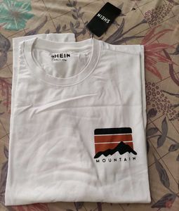 Shein Mountain Graphic T-Shirt black and white pac