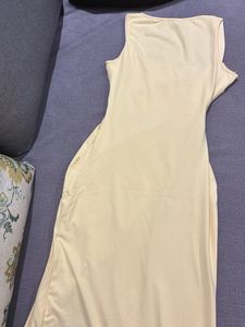 Pastel Yellow Ruched Bodycon Maxi Dress