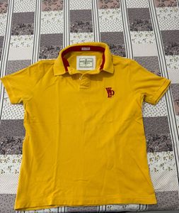 Woodland Men's Yellow Polo T-Shirt