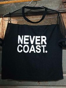 Black 'Never Coast' Graphic Tee