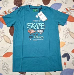 🎽Men's Teal Skateboard T-Shirt