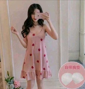 Cute Strawberry Print Nightgown