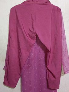 Pink Embroidered Kurta