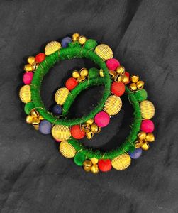 Colorful Bells Bangle Set 💖
