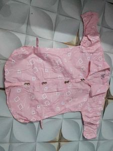 Pink Printed Cotton Blouse