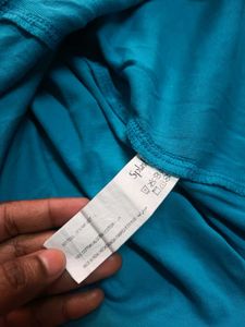 Aqua Blue V-Neck Tank Top