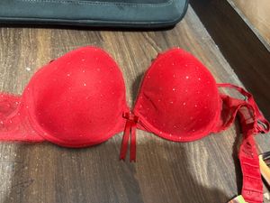 Red Bra with Details
