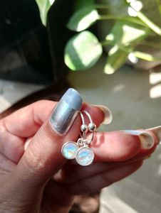 925 Silver Moonstone Drop hoops✨