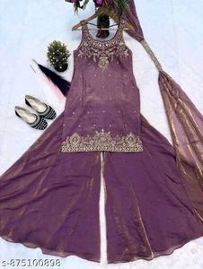 Elegant Teal Embroidered Sharara Set