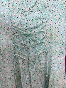 Sky Blue Floral Print Dress🩵