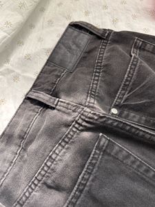 h&amp;m wide ultra high waist black denim