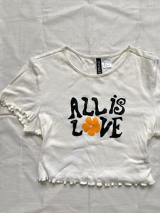 White "All Is Love" Graphic Tee