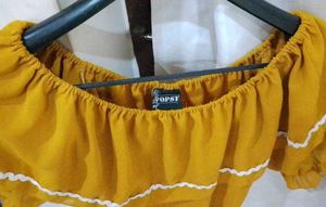 Yellow Off-the-Shoulder Top