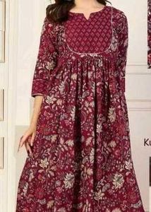 Elegant Floral Print Kurta