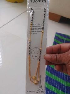 Elegant Gold &amp; Black Beaded Necklace