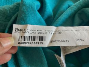 New Teal Peplum Strapless Dress