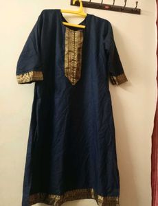 ✨ Elegant Navy Blue Kurti - Unused✨