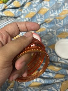 Beautiful Orange Bangles Set