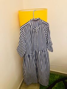 Elegant Striped Midi Dress
