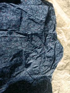 Men's Blue Printed Casual Shirt