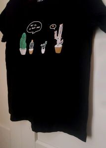 DNMX BLACK WOMEN CREWNECK T-SHIRT