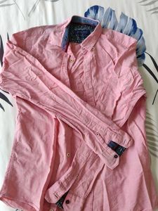 Men's Pink Zara Man Long Sleeve Shirt refer descr