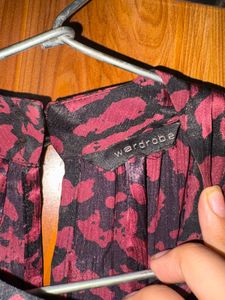 Chic Pink &amp; Purple Print Dress