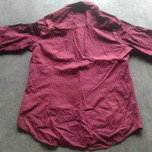 Men's Burgundy Dress Shirt