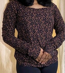 Stylish Printed Long Sleeve Top