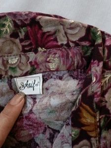 Floral Print co-ord set wine