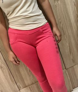 Cute Pink Beaded Joggers