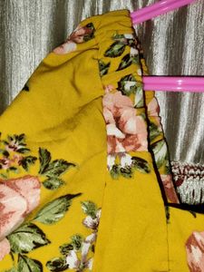 Yellow Floral Print Dress