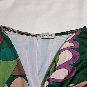 Y2k Vintage Retro 2000s Floral Print Wrap Top
