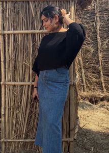 Denim Maxi Skirt