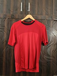 Men's Red Athletics Sports T-Shirt