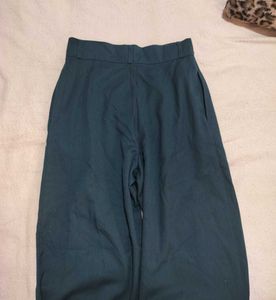 High Waisted Vintage Teal Trousers