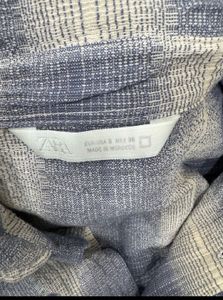 Zara Textured Check Shirt