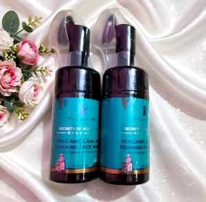 pack of 2 Pilgrim Volcanic Lava Foaming Face Wash