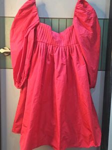 ZARA Chic Pink Puff Sleeve Dress