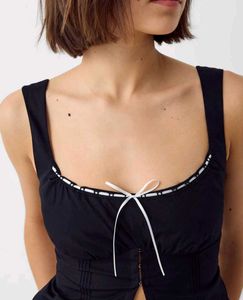 Chic Black Corset Top with Bow Detail