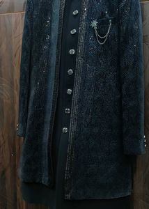 Beautiful Teal Blue 3 Piece Western Dress.