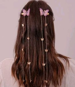 Savana Butterfly Hair Clips with Chains