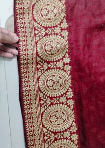 Maroon garara suit without dupatta