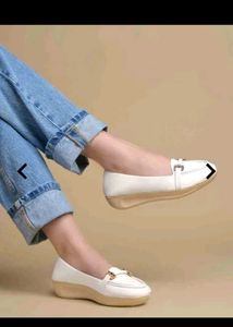NEW Stylish White Loafer Shoes