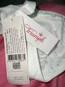 Triumph Underwired non padded White Cotton Bra