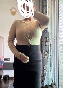 Ribbed Long Sleeve dress