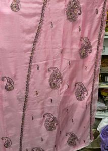 Elegant Pink Embroidered Saree with blouse